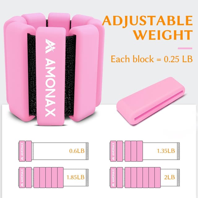 Thumbnail 5 de Amonax Adjustable Ankle and Wrist Weights 1 lb 🏋️♀
