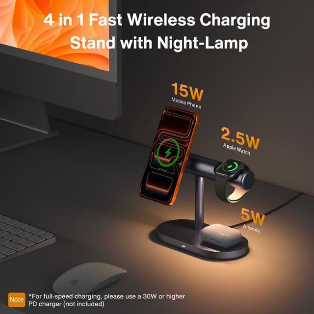 Detalle 2 de IVANKY 4-in-1 Qi2 Charger Stand 25W