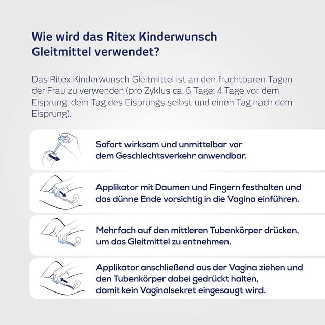 Thumbnail 6 de Kinderwunsch Gleitmittel Ritex 8 x 4 ml