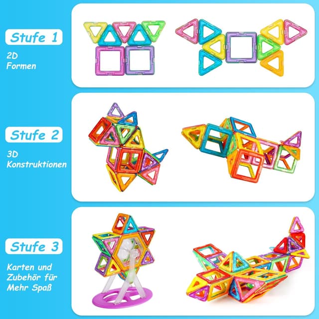 Thumbnail 4 de Crenova Magnetbausteine 122 Teile 🧩