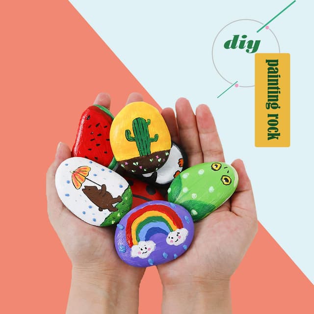 Thumbnail 5 de Hisredsun Flache Steine zum Bemalen 10 Stück