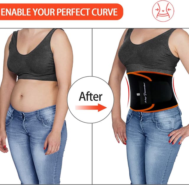 Detalle 2 de KingPavonini Waist Trimmer Sweat Belt (Nano-Silver), Upgraded Plus Size