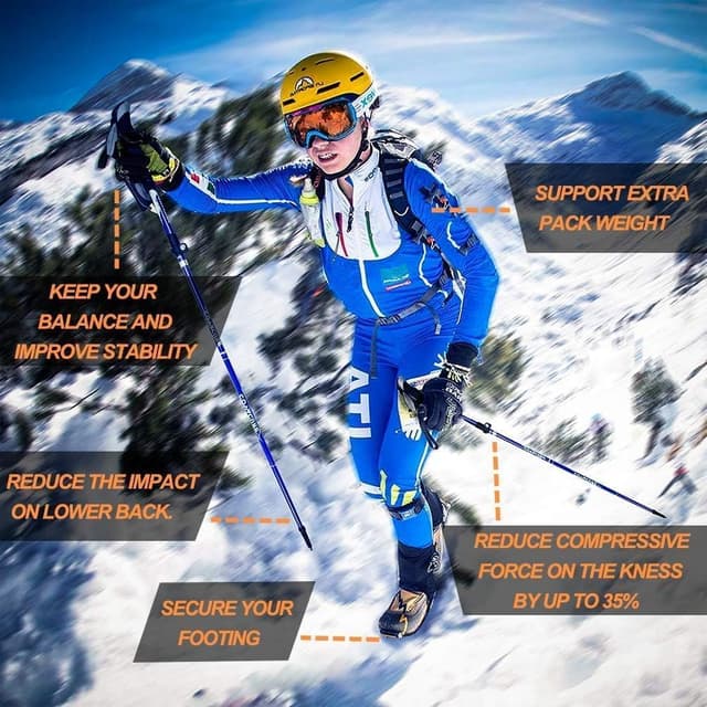 Detalle 2 de COVACURE Walking Poles 2-pack lightweight hiking poles