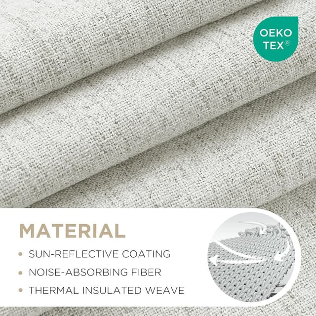 Detalle 2 de Joydeco Blackout Curtains 84 Inch 2 Panels 🪟