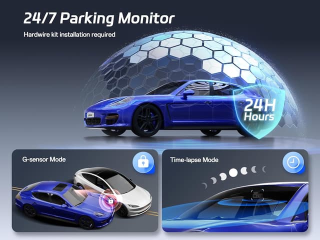 Thumbnail 6 de Pelsee 4K Dashcam vorne und hinten mit GPS