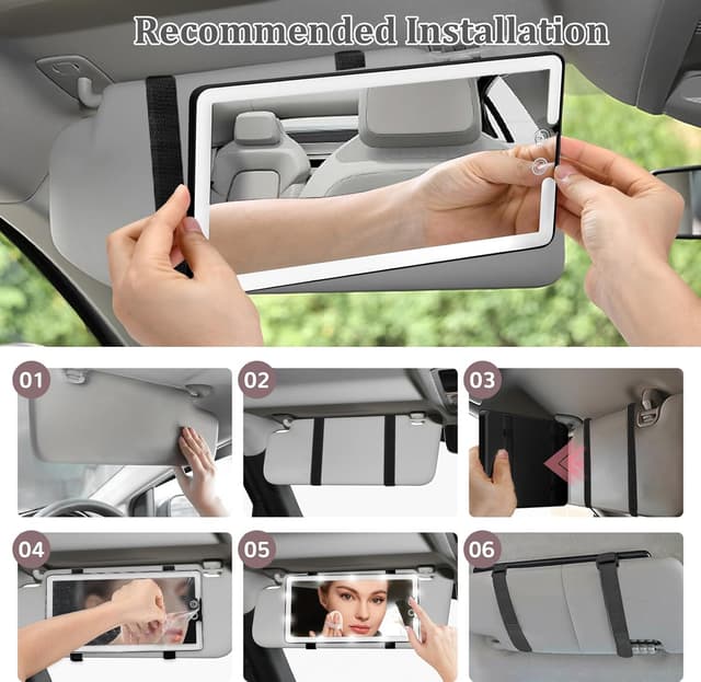 Thumbnail 5 de Led Sun Visor Vanity Mirror 10.2 in