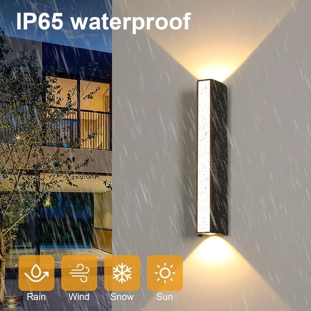 Detalle 2 de Comely 19W Applique da parete LED impermeabile per esterni e interni