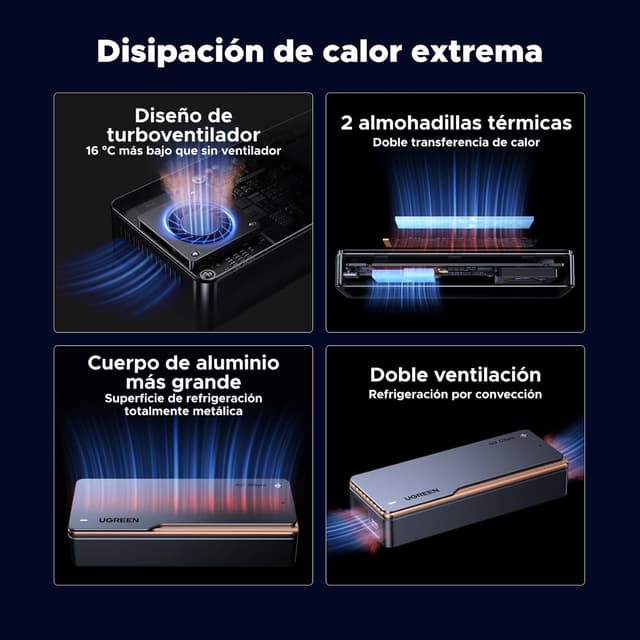 Thumbnail 3 de UGREEN Carcasa NVMe M2 2280 40 Gbps