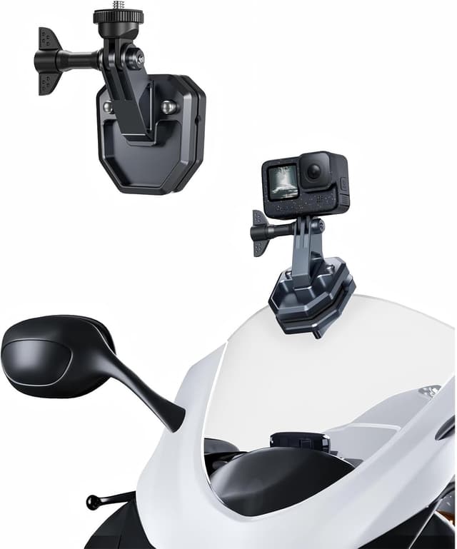 Detalle de TELESIN Soporte aluminio para parabrisas 360°