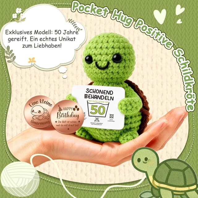 Thumbnail 4 de Positive Schildkröte 50. Geburtstag Pocket Hug