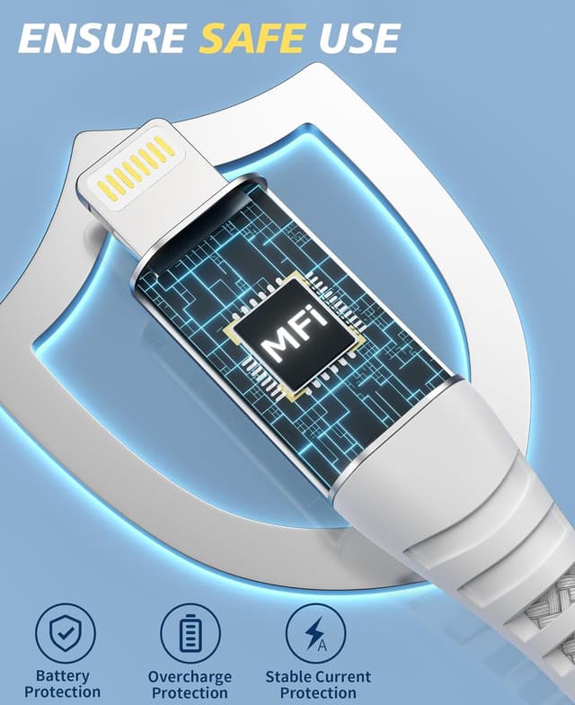 Detalle de IDISON iPhone charging cable 2m 3 pack