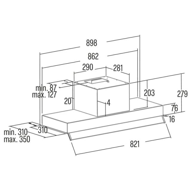 Detalle 2 de Cata ARMONIA 90 X campana 90 cm
