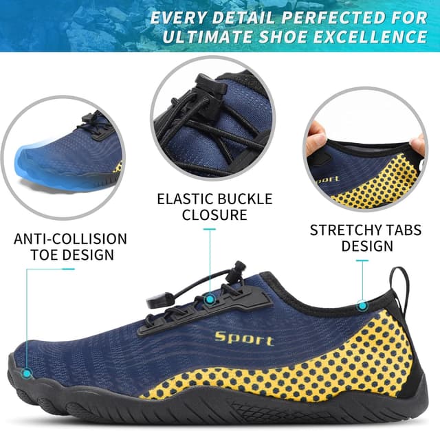 Detalle 2 de ZHR quick-dry water shoes for women/men – aqua socks for swim, beach and outdoor sports