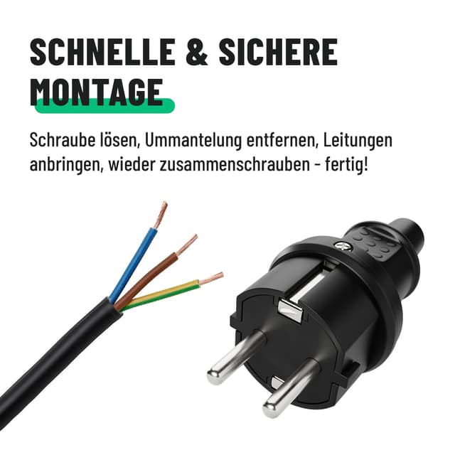 Thumbnail 5 de Schuko-Stecker Außenbereich 230V 16A IP44