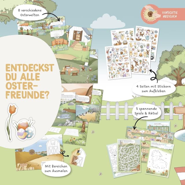 Thumbnail 5 de Papierdrachen Mein kreatives Osterhasenwelt Stickerheft