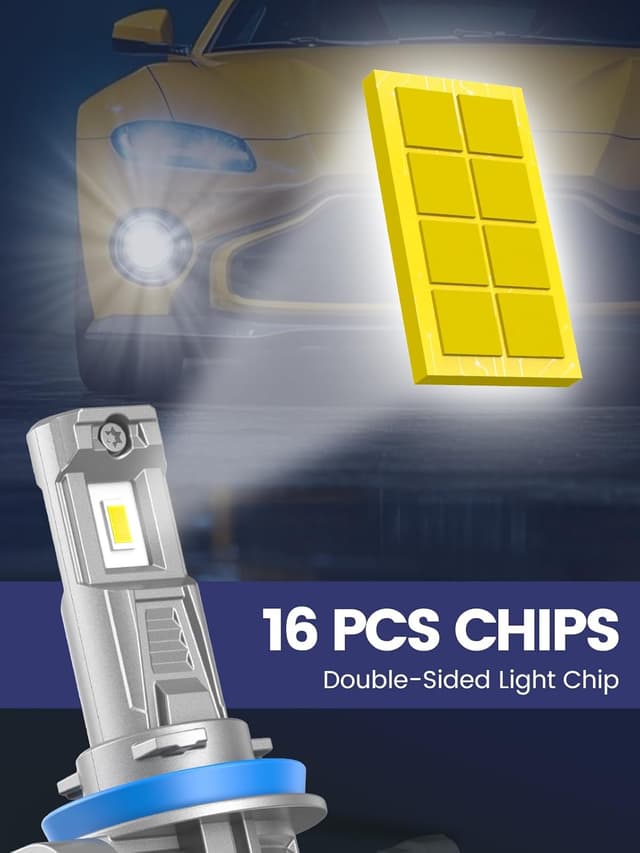 Detalle 2 de FTEVAR 9005 H11 LED Fog Bulbs 60000LM