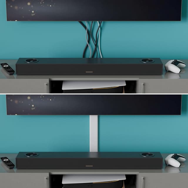 Detalle de D-Line TV Kabelabdeckung (2× 60×15 mm, 40 cm) – selbstklebend, flach und überstreichbar in Weiß