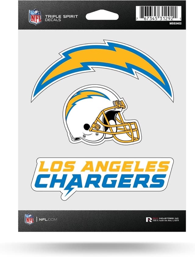 Detalle 2 de NFL Football Triple Spirit Stickers Triple Sticker Sheet (5 x 7-inch) for Team Pride