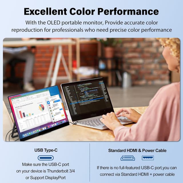 Detalle 1 de InnoView 14 Inch OLED 4K Portable Monitor