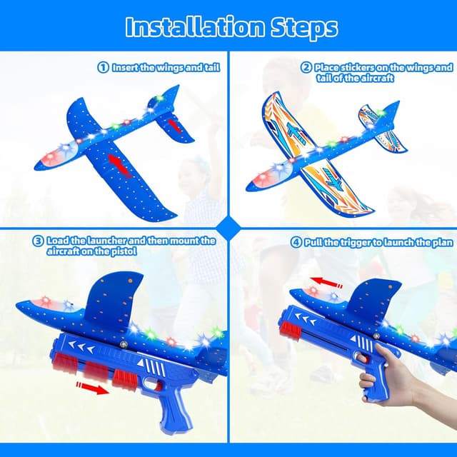 Detalle de Doloowee Airplane launcher toy with 3 planes