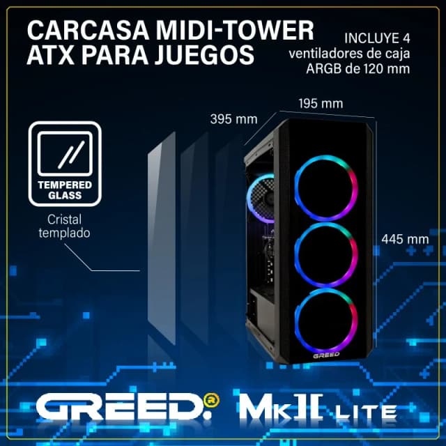 Detalle 2 de GREED MK2 Lite SSD 512GB para Ordenador, 16GB RAM