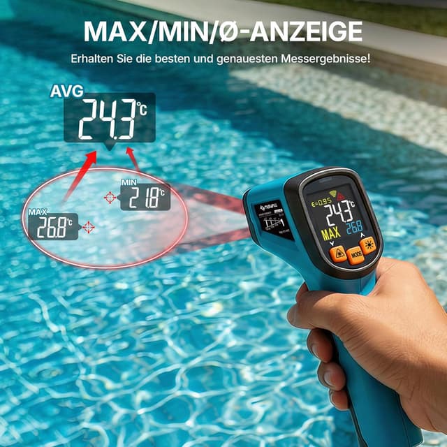 Thumbnail 4 de Tilswall Infrarot-Thermometer 600°C für Küche/Grill 🌡