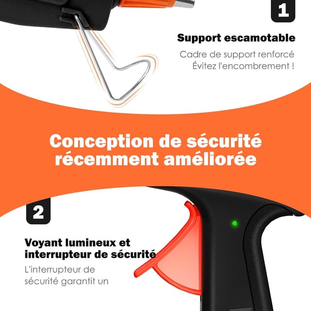 Thumbnail 6 de Pistolet à Colle Chaude 20W avec 30 Bâtons