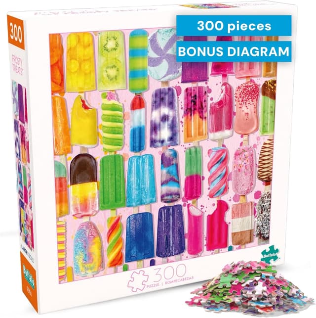 Detalle de Buffalo Games Frosty Treats (Lars Stewart) 300-Piece Large Jigsaw Puzzle for Adults