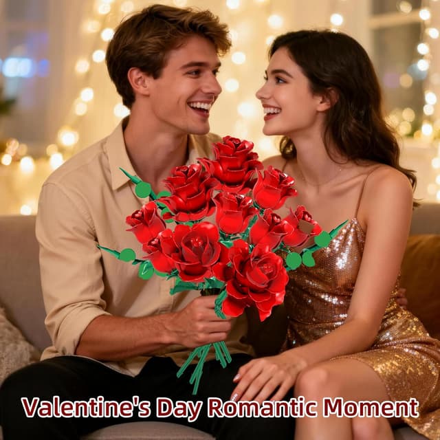 Thumbnail 6 de kiothdre Red Rose Building Set 443PCS