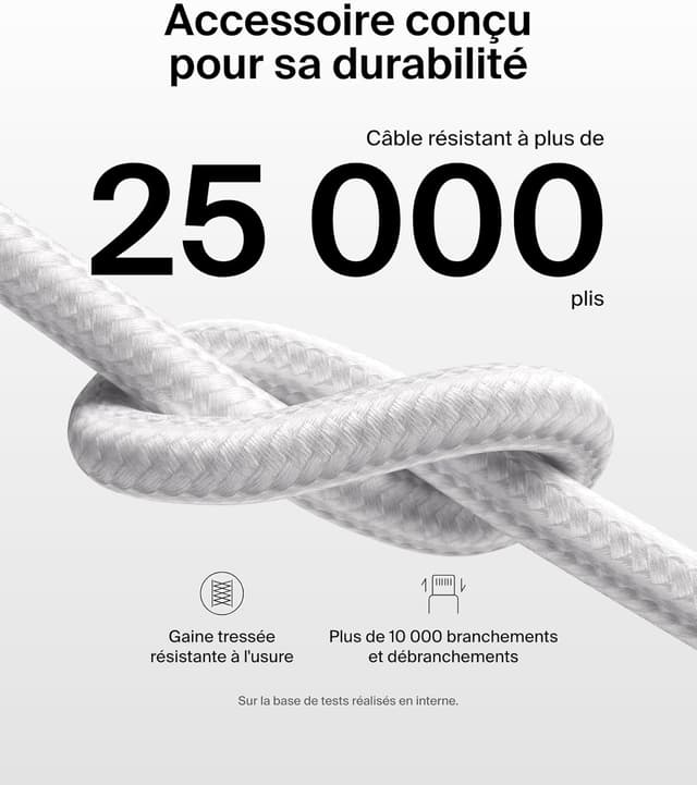 Thumbnail 2 de Belkin BoostCharge Câble Lightning 1,5 m