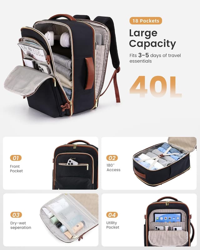 Thumbnail 1 de LOVEVOOK Handgepäck Rucksack 40L