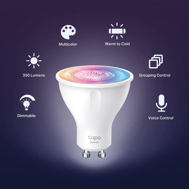 Detalle 2 de TP-Link Tapo L630 2-Pack GU10 smart bulb, 16 million colours