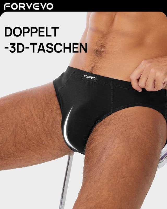 Thumbnail 4 de FORVEVO 7er Pack Unterhosen Herren Slip Baumwolle