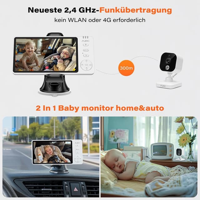 Detalle 2 de APPS2Car APPS2Car 2-in-1 Babyphone 5 Zoll