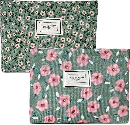 Detalle de Aucuu Neceser Floral Mujer 2PCS ✨ Organizadores de Viaje