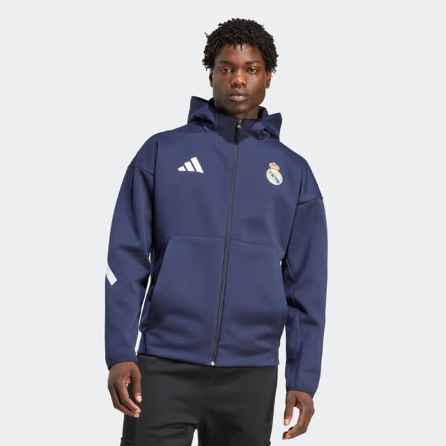 Detalle de adidas Chaqueta Himno Real Madrid CF 2025-2026 Z.N.E. para hombre