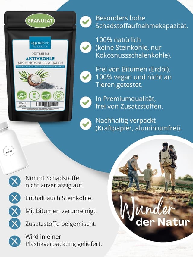 Thumbnail 5 de AGUALEVE Aktivkohle Granulat 200g
