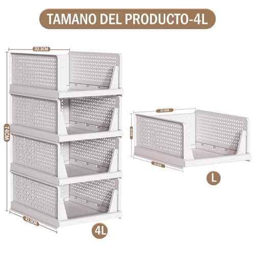 Detalle de TidyIsles Organizador Armario Plegable 4 unidades