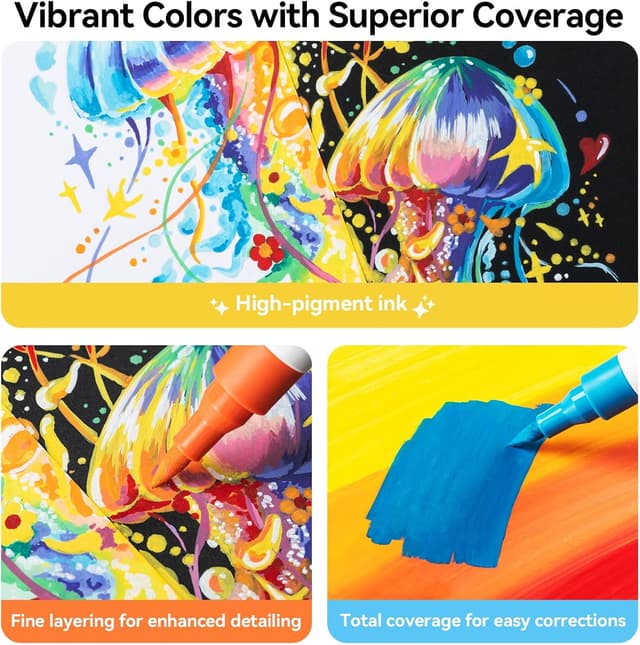 Thumbnail 2 de Ohuhu Acrylic Markers Brush Tip 30 Colours 🎨