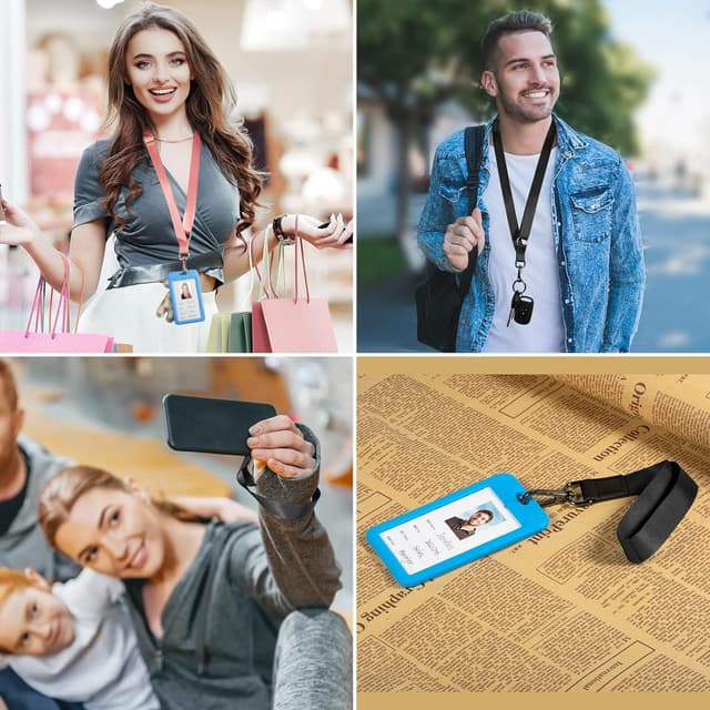 Detalle 1 de DGHYDZ Universal Mobile Phone Lanyard with Adjustable Neck Strap and Wrist Strap (Pure Black)