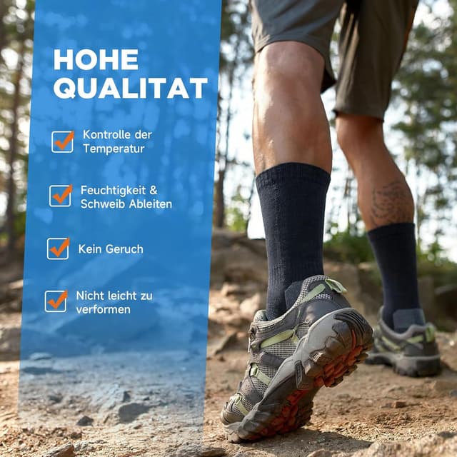 Thumbnail 2 de Merino Wandersocken 3 Paar für Herren