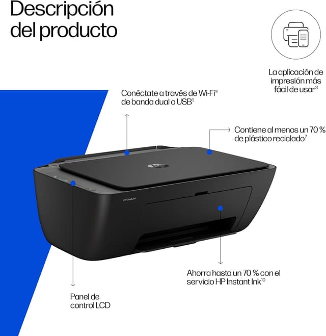 Detalle 2 de HP DeskJet 2920 impresora inalámbrica 6 meses incluidos