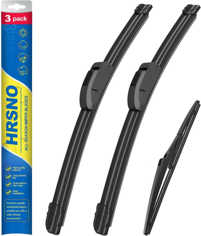 Detalle de HRSNO 26"+20" Windshield Wipers with 12" Rear Wiper Blade Set for Toyota Highlander (2008-2019) – Pack of 3