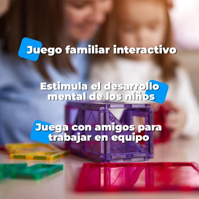 Thumbnail 6 de NK Bloques Magnéticos 3D para Niños - 100 Piezas 🧩