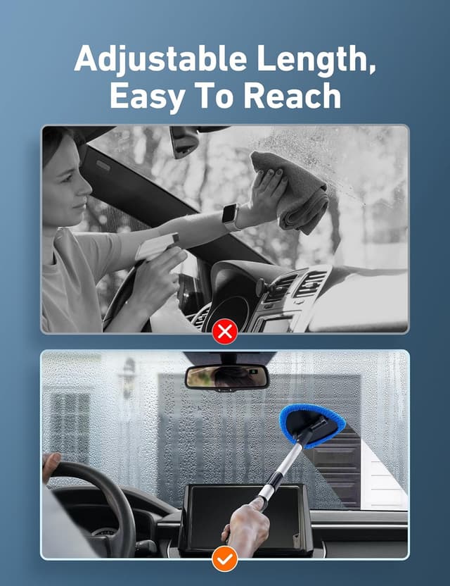 Detalle de AstroAI Windshield Cleaner with 4 Microfiber Pads