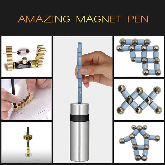 Detalle 2 de Aionly Aionly Fidget Magnetic Pen (Light Blue) — magnetic ballpoint pen & decompression gadget