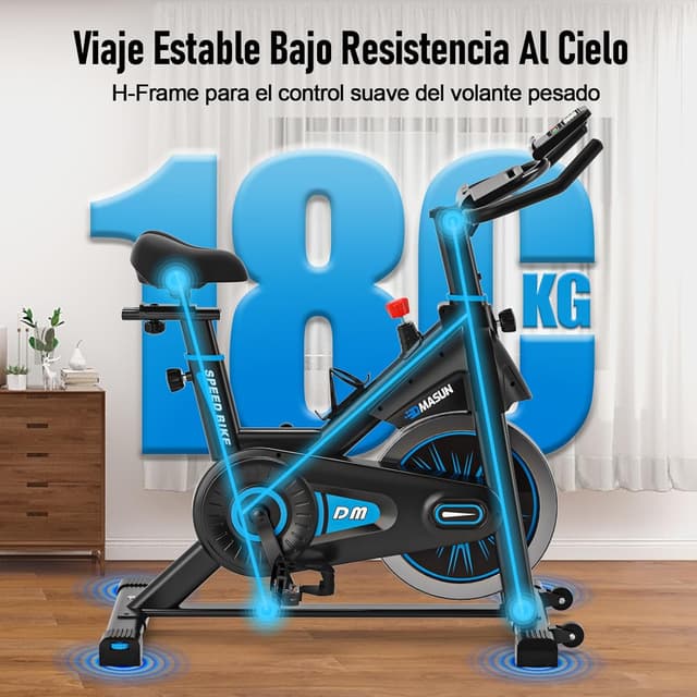 Detalle de DMASUN Bicicleta Estática 180 kg