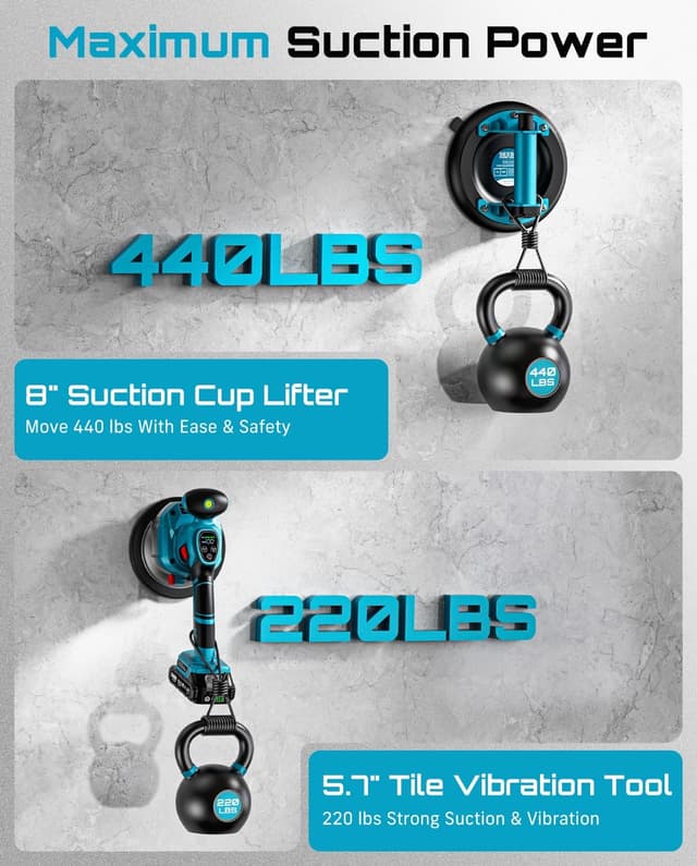 Detalle 2 de SEESII Fliesenrüttler Akku Kombi 10 Gänge