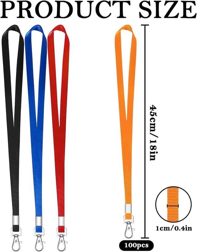 Detalle 2 de Schlüsselband für Ausweise 100 Stück orange