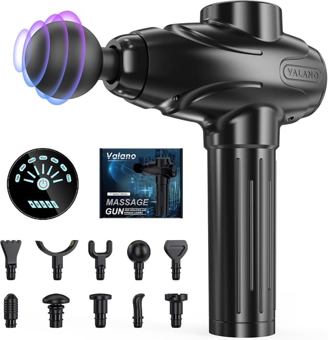 Detalle de Massagepistole mit 10 Massageköpfen und 7 Geschwindigkeiten (bis 3.300 U/min)